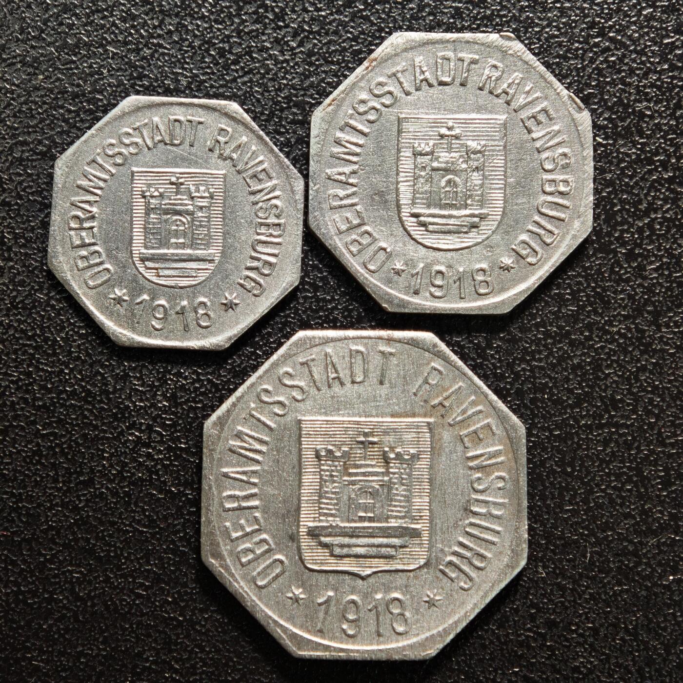 【德藏】世界币章拍卖第152期（拍品征集中~欢迎藏友联系） 3枚一组 德国德紧时期铁币 铁币保存不易