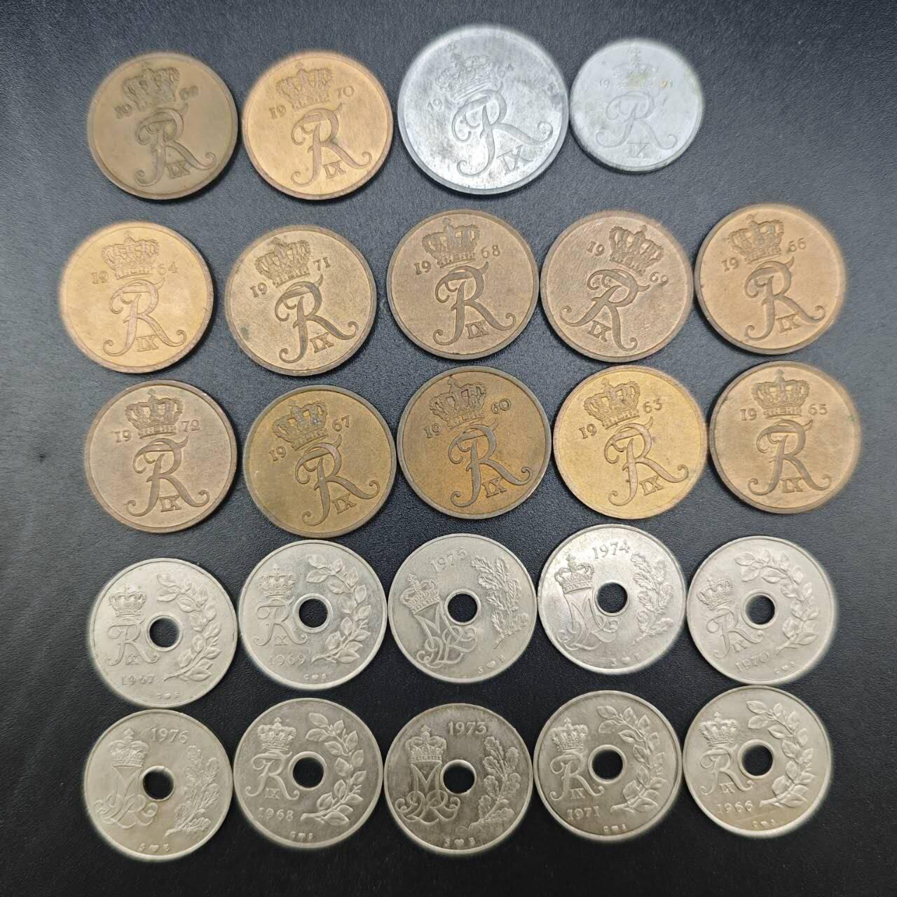 【淘币小摊】实时拍第七百九十拍   散币场   满百包邮可预留二周 每周一统一发货   丹麦24枚