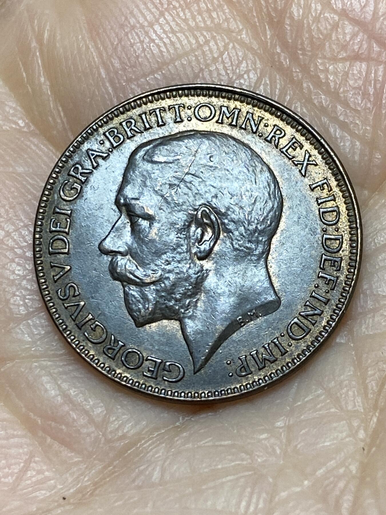 2025年第一百二十四场(总第一百五十场）外国好品散币(免佣金) 英国🇬🇧1925年1法新(乔治五世第二版，关门年)