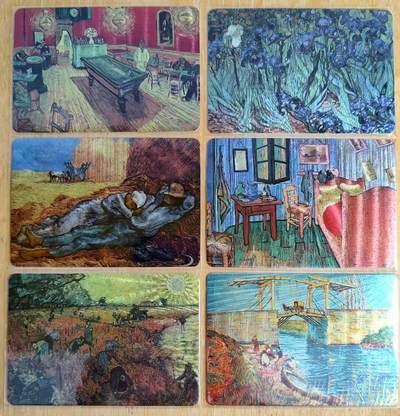 龙虎卡牌第六二场 百里霸场 （无佣金，周六结拍，欢迎送拍） - 粗闪6张 世界名画系列 梵高画作