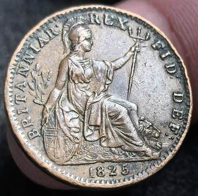  外国优质老铜币银币，周六九点倒数截拍，满百包邮，可寄存半年，喜欢朋友微信扫描二维码可直接参拍 - 极美品细节都在英国1825年法新