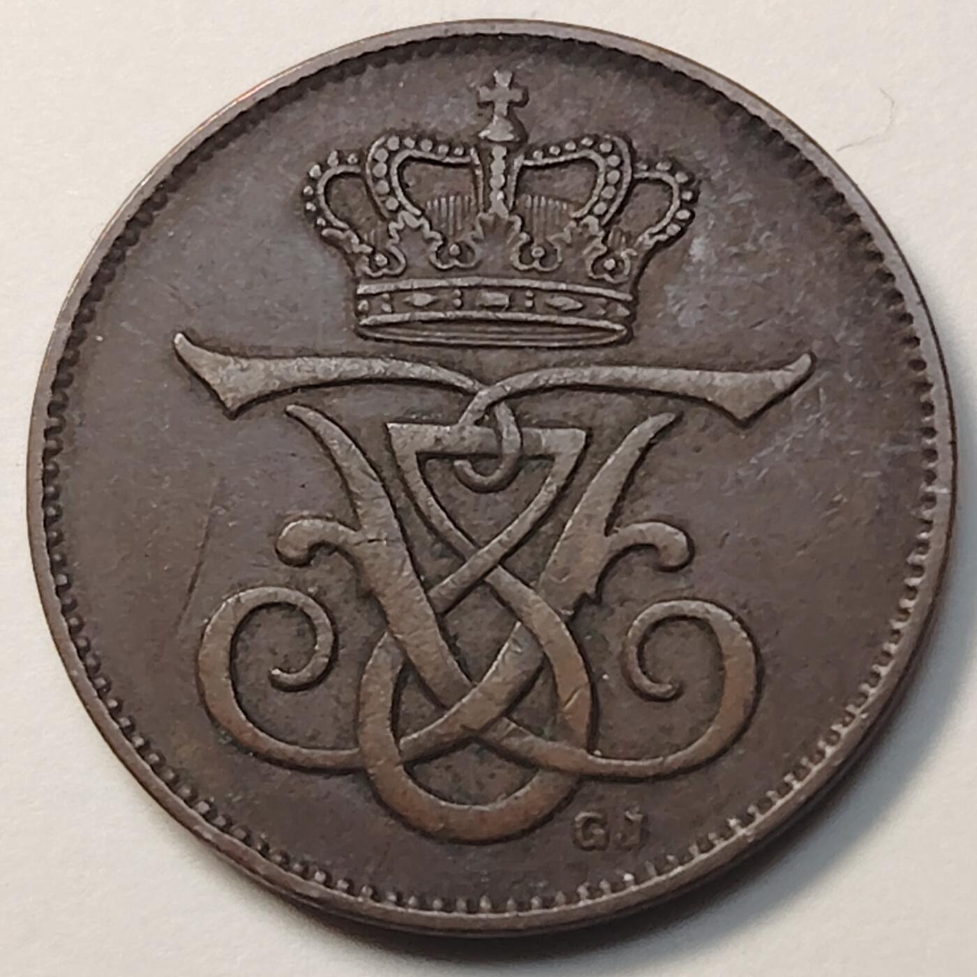 布加迪🐬～世界钱币(上海)🌾第 258 期 /  各国套币和散币 丹麦🇩🇰王国 1907年 2欧尔 青铜币