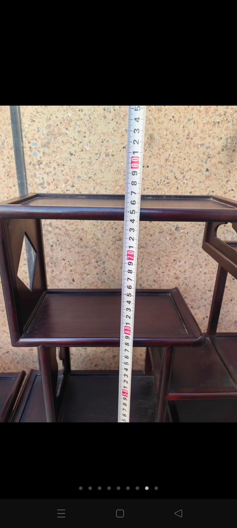 民国时期老红木（大红酸枝交趾黄檀）博古架一对，造型独特独树一帆，传承百年老皮壳老包浆卯榫结构，整体结实不松动经济实惠耐用，入手即用无需忧虑！