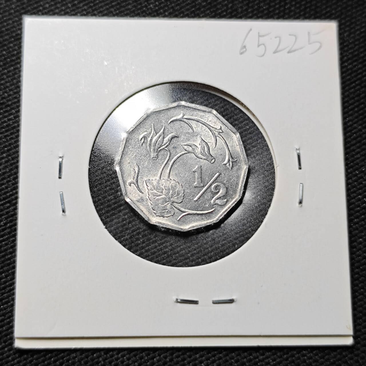 KK钱币收藏小铺  第365场  2月预留时间 周末发货  1983塞浦路斯1/2分 好品