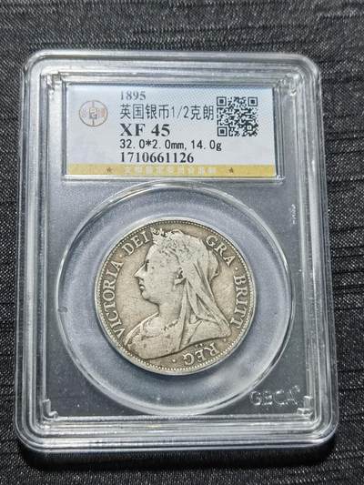 天下钱庄专场欢迎参拍 - 英国维多利亚披纱半克朗银币