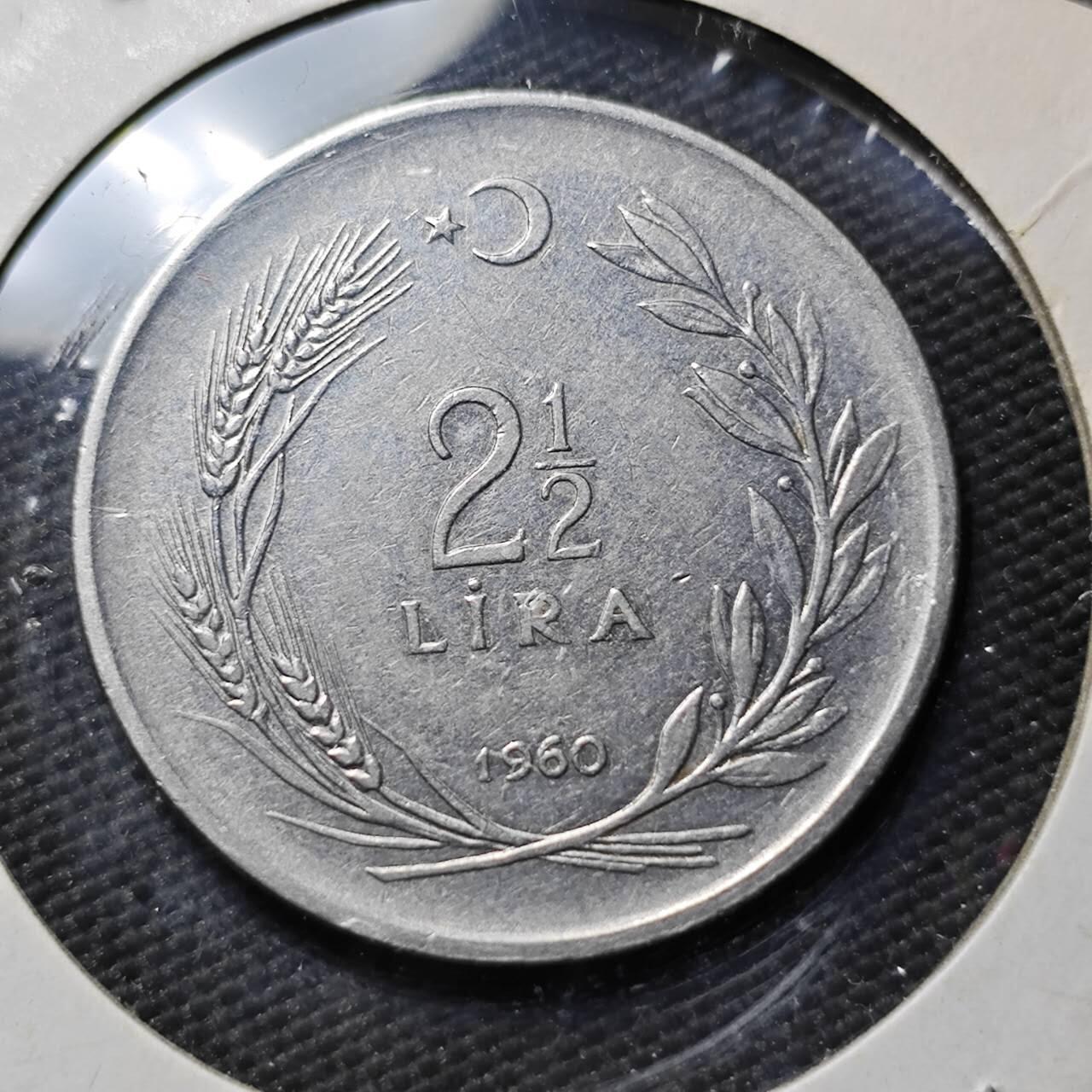 KK钱币收藏小铺  第365场  2月预留时间 周末发货  土耳其2.5里拉