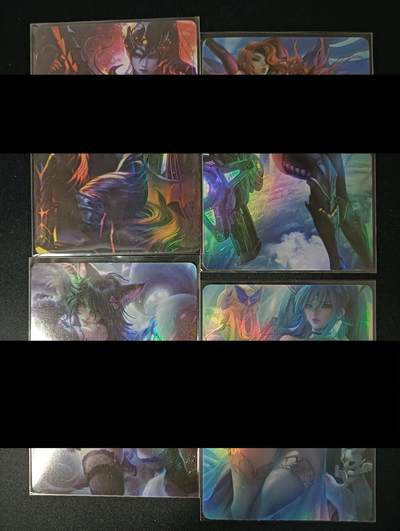 花开卡拍第46期（11月9号周日截拍，品控勿拍!!!拍品不寄存，运费5元，自制卡难免瑕疵，可能存在轻微撞角爆边等出厂瑕疵，品控介意勿拍！） - 动漫美女卡牌 四张ACG 彩闪