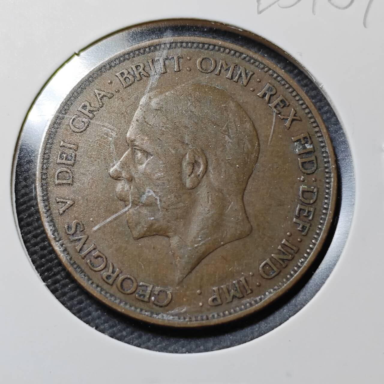 KK钱币收藏小铺  第365场  2月预留时间 周末发货  1936英国1便士铜币