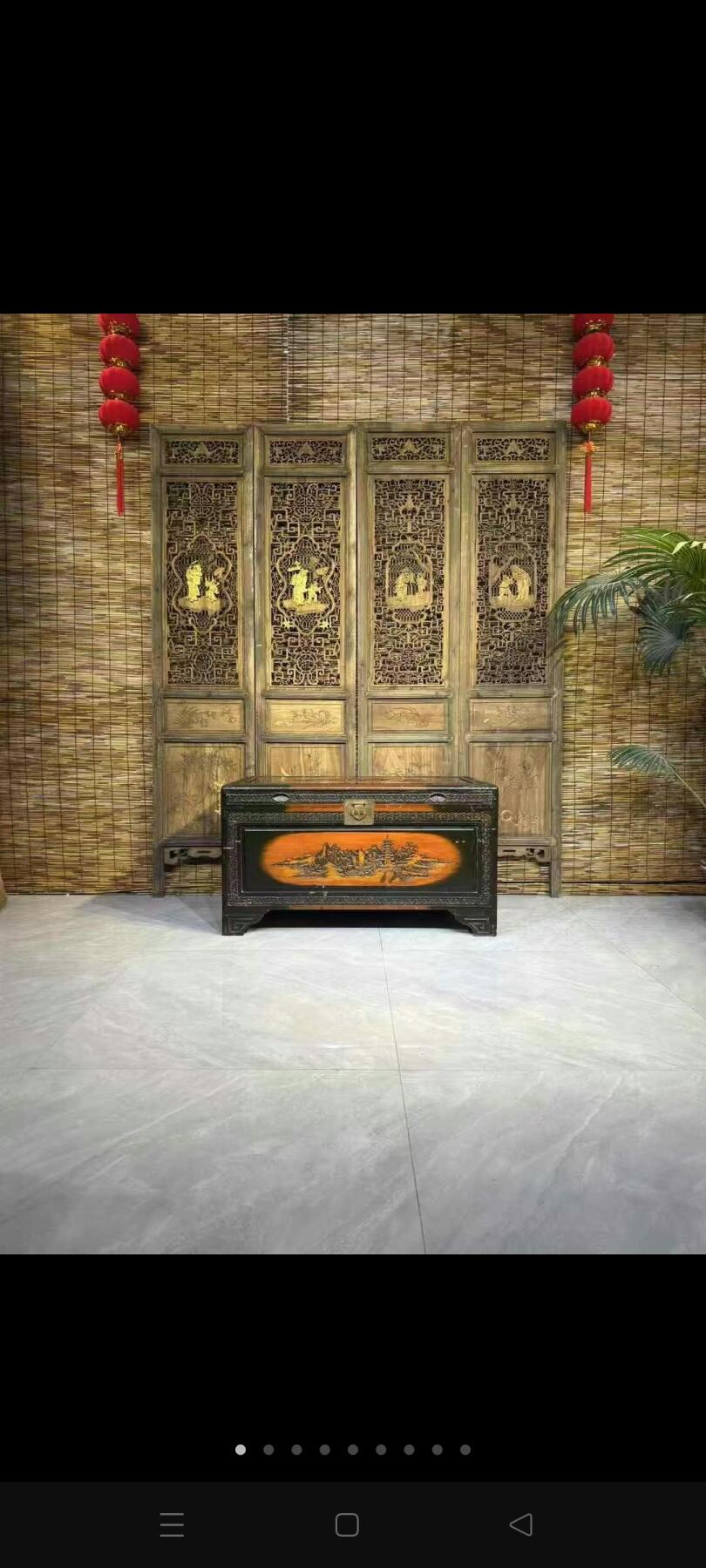 解放时期樟木箱，满雕工（五面雕工），内带隔层，收藏字画，收纳衣物，防潮，多防虫蛀正常使用尺寸：100/52/55