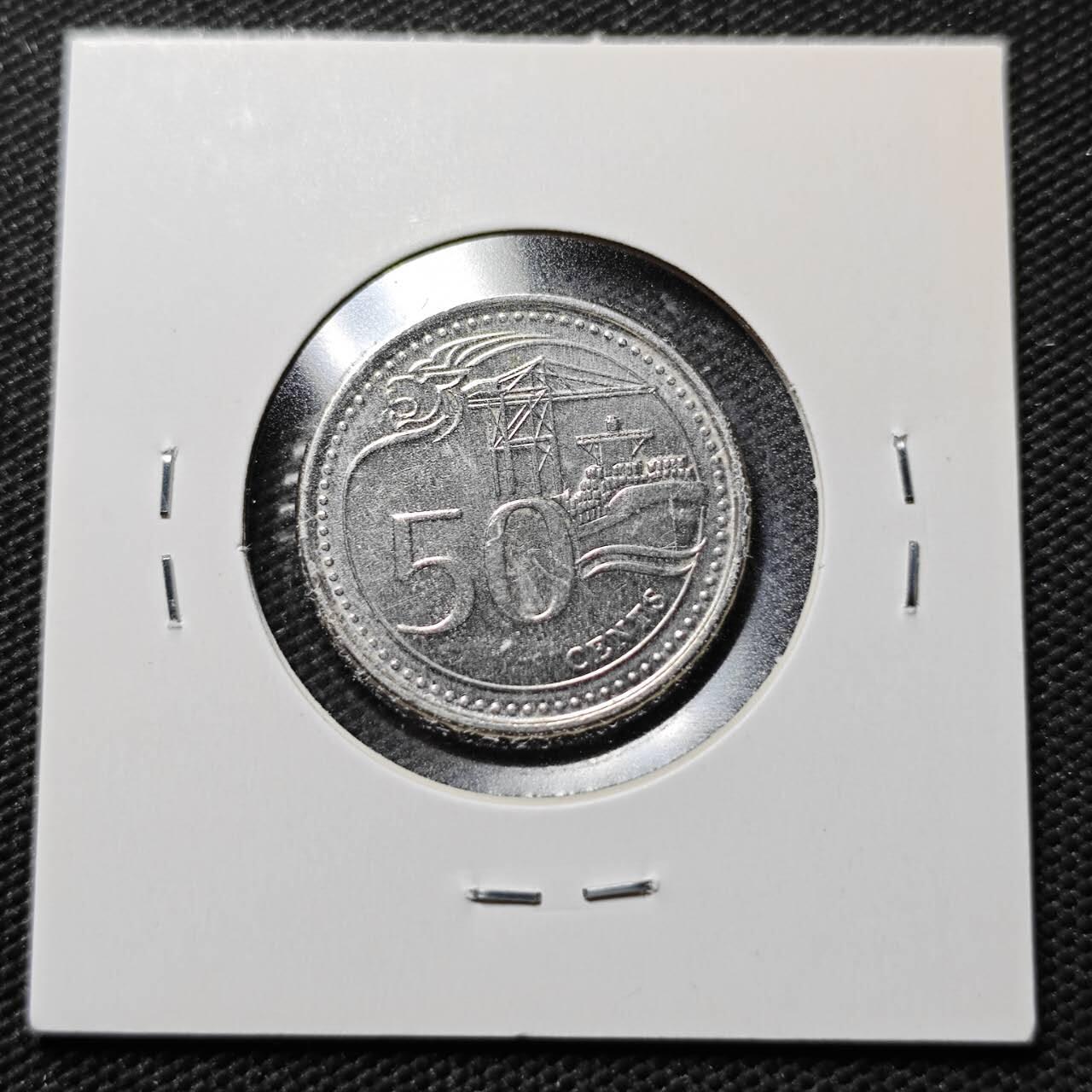 KK钱币收藏小铺  第365场  2月预留时间 周末发货  新加坡50分