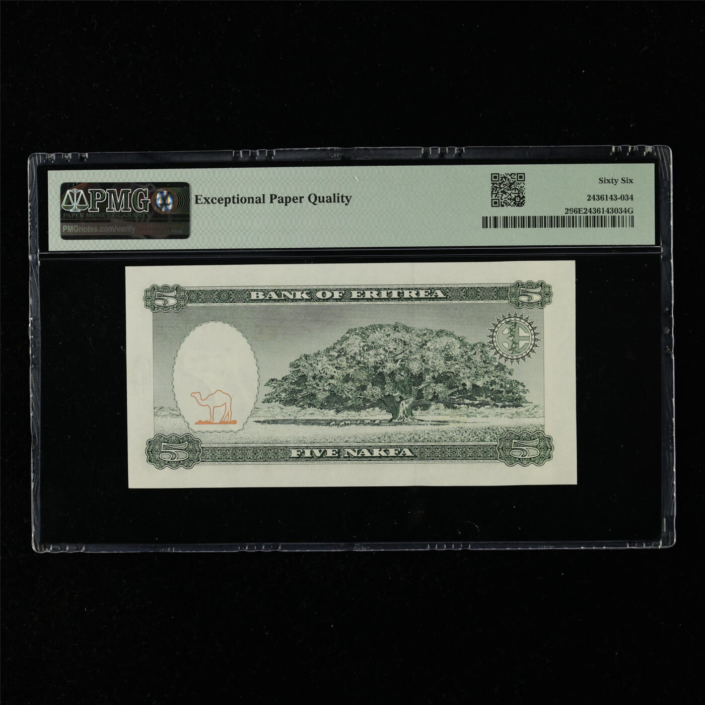 【亘邦集藏】第216期拍卖 1997年 厄立特里亚5纳克法 PMG 66EPQ AD0184609