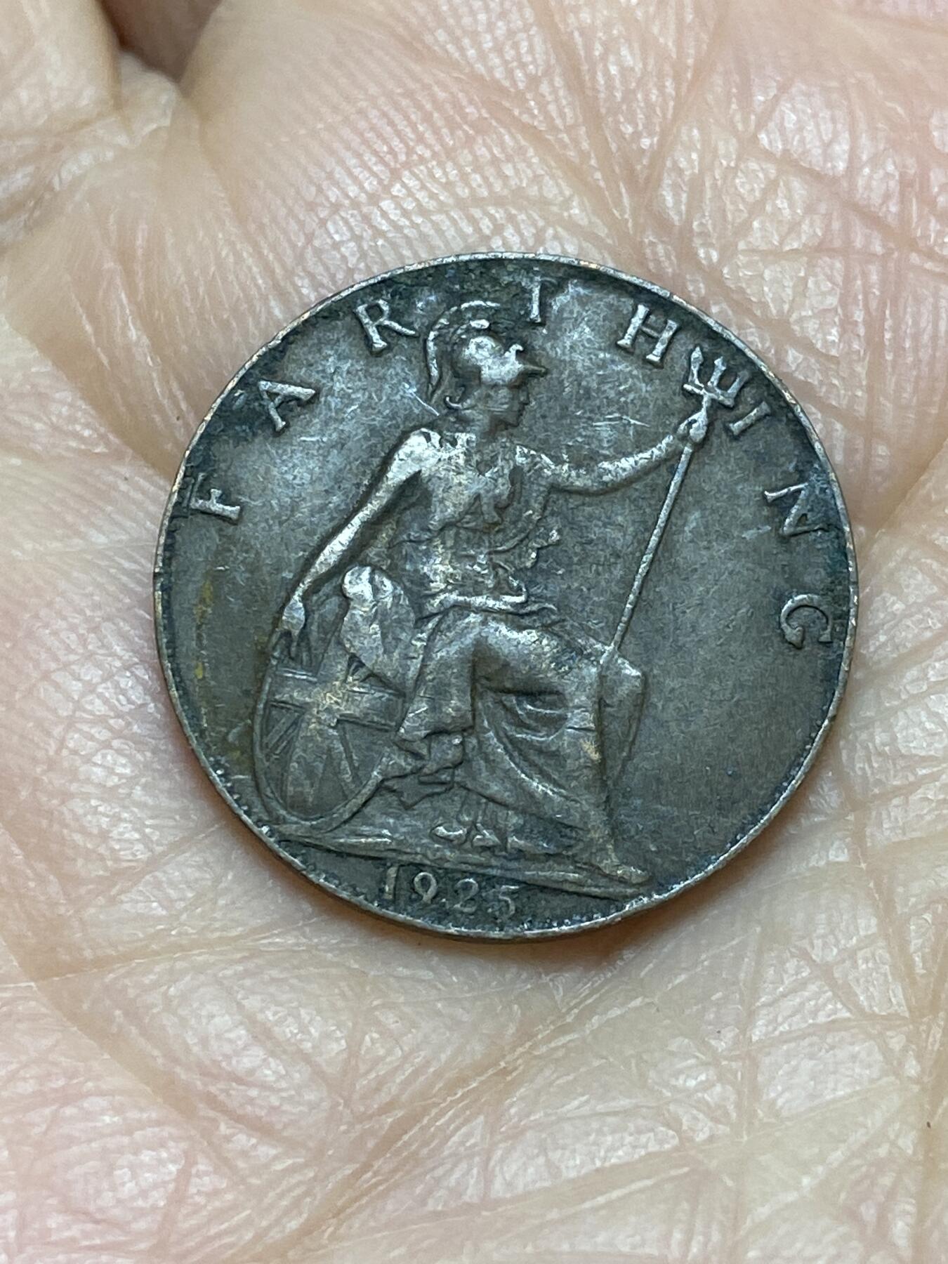 2025年第一百二十四场(总第一百五十场）外国好品散币(免佣金) 英国🇬🇧1925年1法新(乔治五世第二版，关门年)