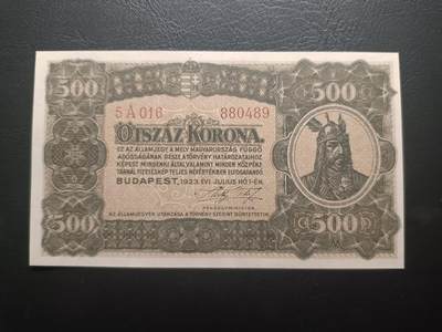 2025十一月第二期，总第200期 - 匈牙利1923版500克朗UNC，匈雅提王，少见匈牙利早期品种