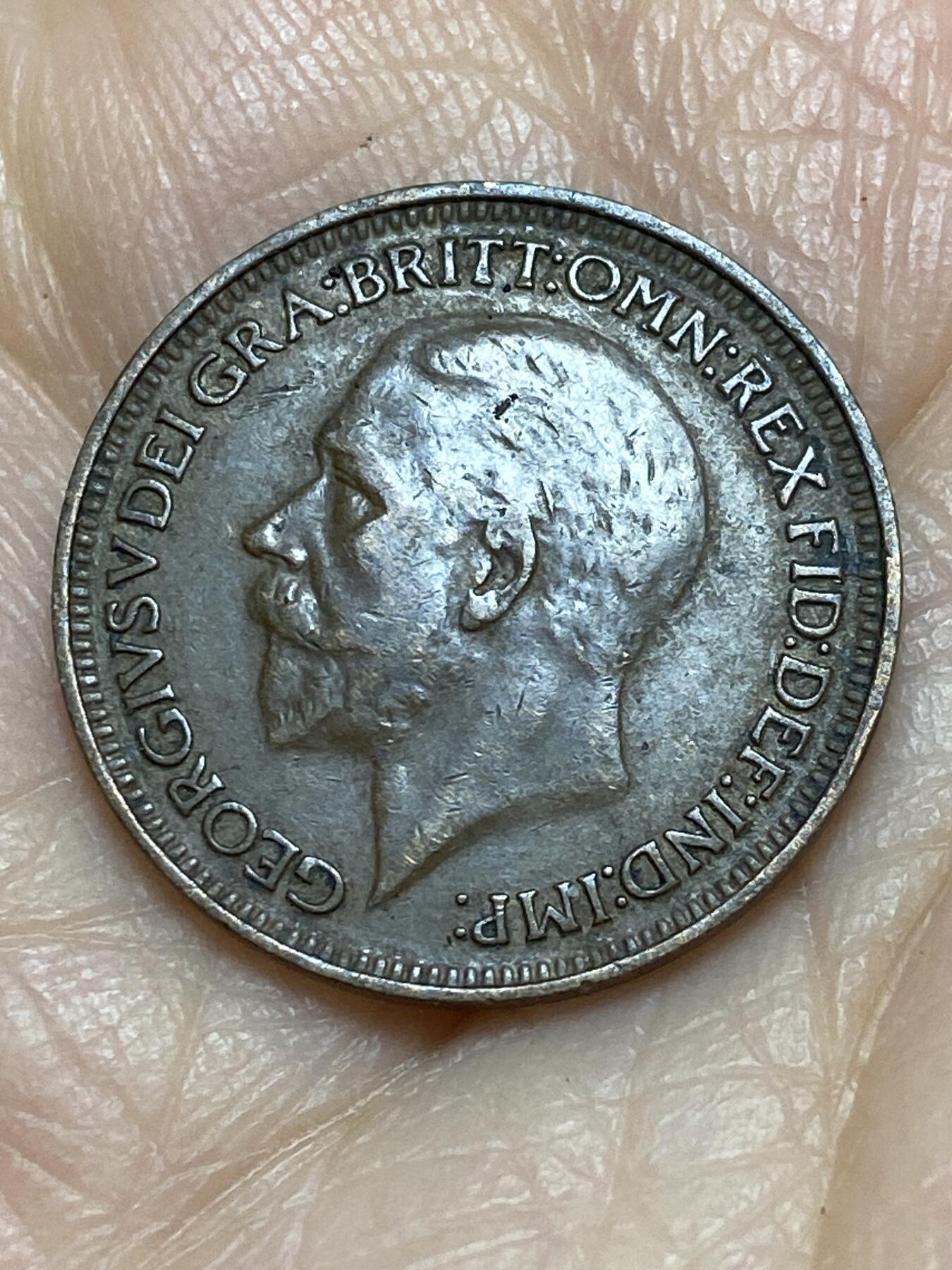 2025年第一百二十四场(总第一百五十场）外国好品散币(免佣金) 英国🇬🇧1928年1法新(乔治五世第三版)