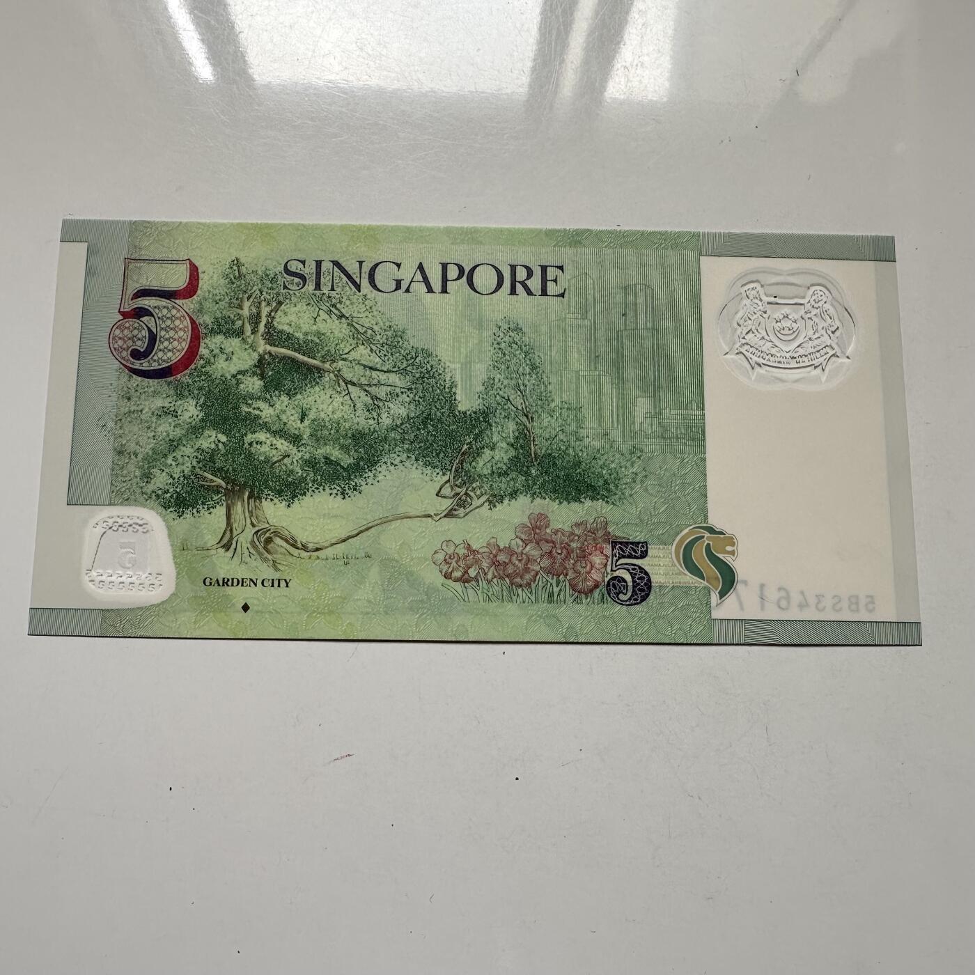 🌹外币初藏🌹🐯2025年第125场  每周二四六晚8️⃣点 接代拍 新加坡¥5塑料钞