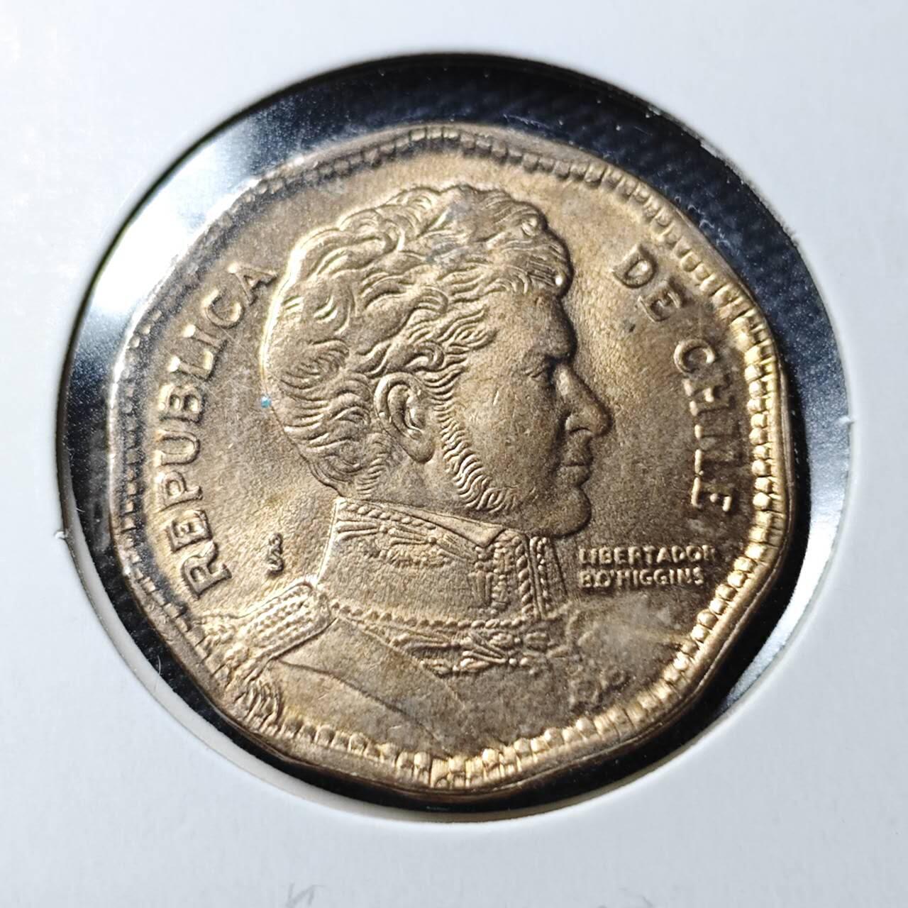 KK钱币收藏小铺  第365场  2月预留时间 周末发货  1982智利50比索 好品