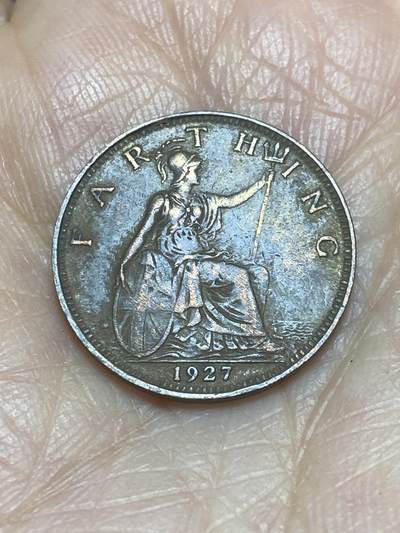 2025年第一百二十四场(总第一百五十场）外国好品散币(免佣金) - 英国🇬🇧1927年1法新(乔治五世第三版)