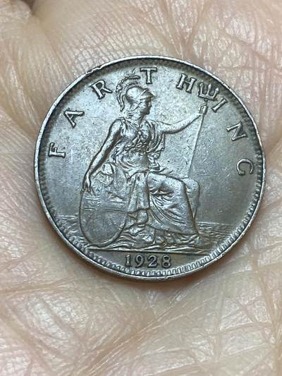 2025年第一百二十五场(总第一百五十一场）外国好品散币(免佣金) - 英国🇬🇧1928年1法新(乔治五世第三版)