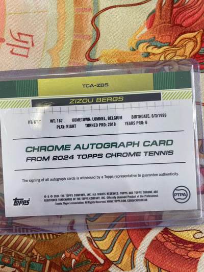 寸草不生拍卖会 第十三期 （ 持续收拍中） 【亲签】2024 topps  网球明星 ZIZOU BERGS  亲签卡