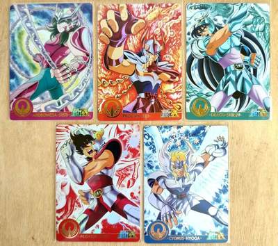 龙虎卡牌第六二场 百里霸场 （无佣金，周六结拍，欢迎送拍） - 彩闪5张 京珞卡牌 圣斗士-五小强 一套