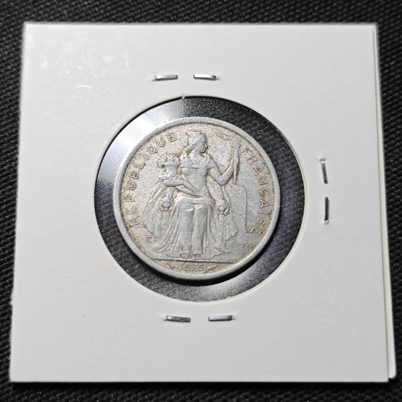 KK钱币收藏小铺  第365场  2月预留时间 周末发货  法属波利尼西亚1法郎