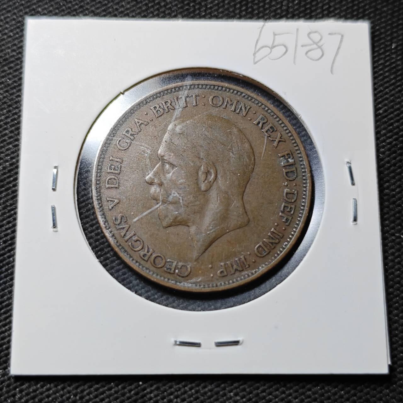 KK钱币收藏小铺  第365场  2月预留时间 周末发货  1936英国1便士铜币