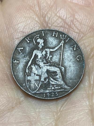 2025年第一百二十四场(总第一百五十场）外国好品散币(免佣金) - 英国🇬🇧1925年1法新(乔治五世第二版，关门年)