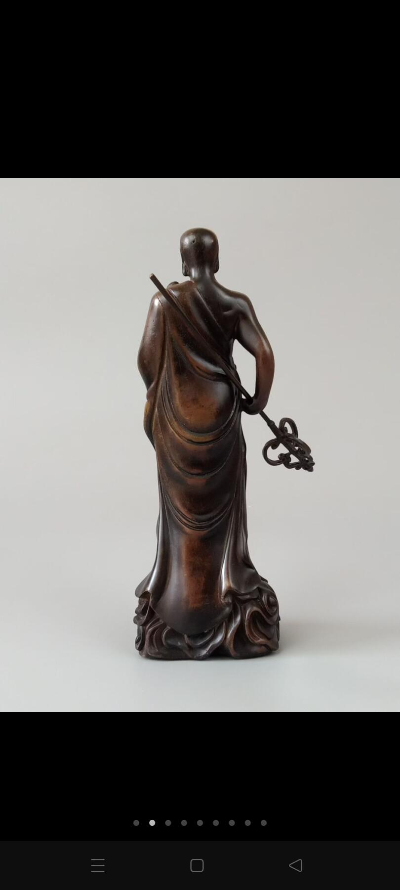 旧藏【地藏王菩萨】铜像，全品完整、尺寸如图！