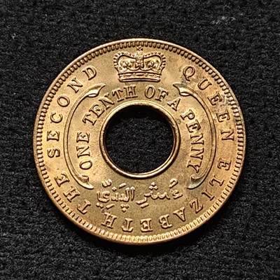 【全场包邮】纯粹捡漏拍474场（免费代拍第11场） - 英属西非1954年女王1/10便士