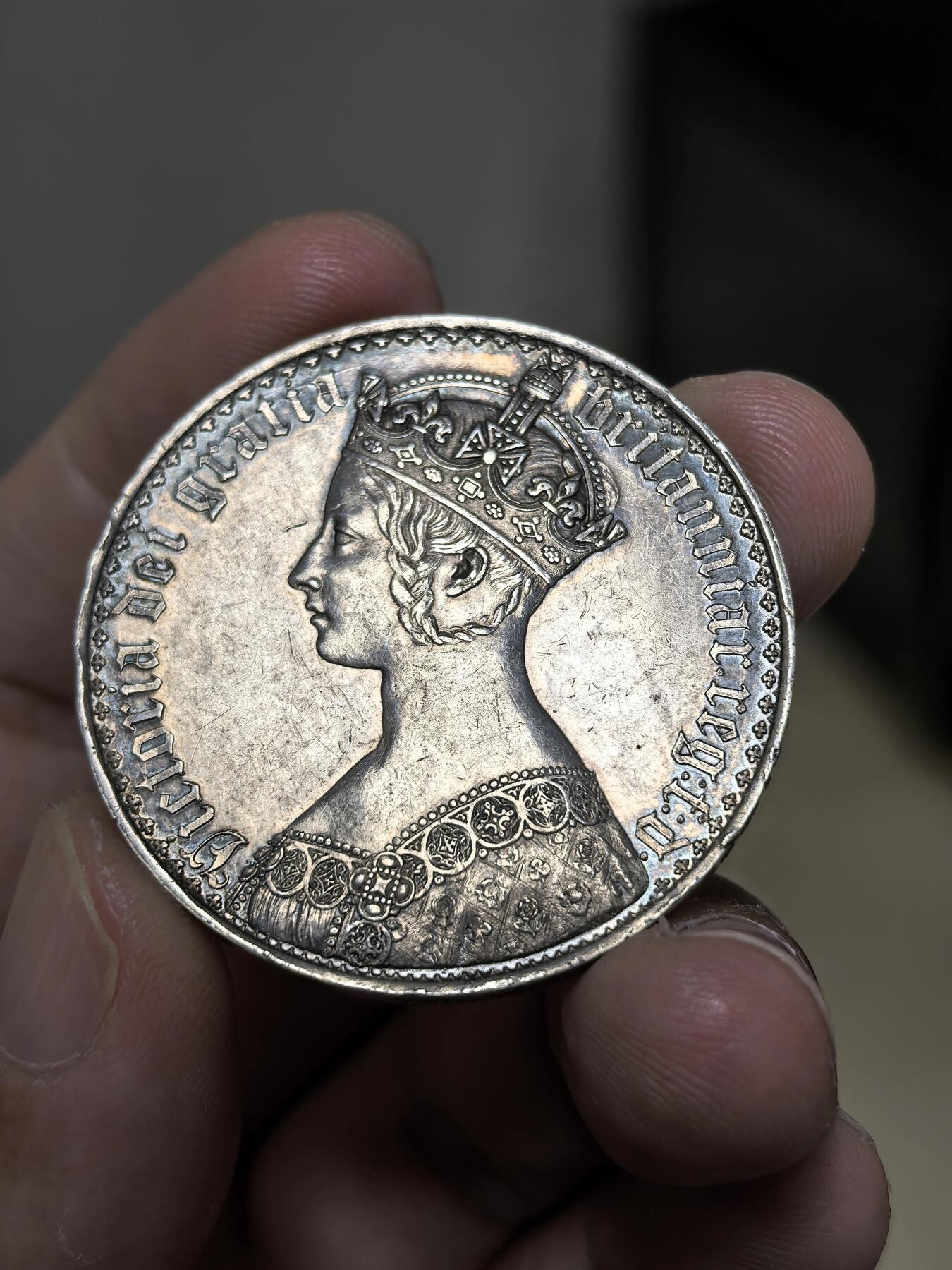 博洋堂“物美丰成”11月精品专场暨第145期（全场包邮） 英国1847年维多利亚女王哥特克朗 大名誉品