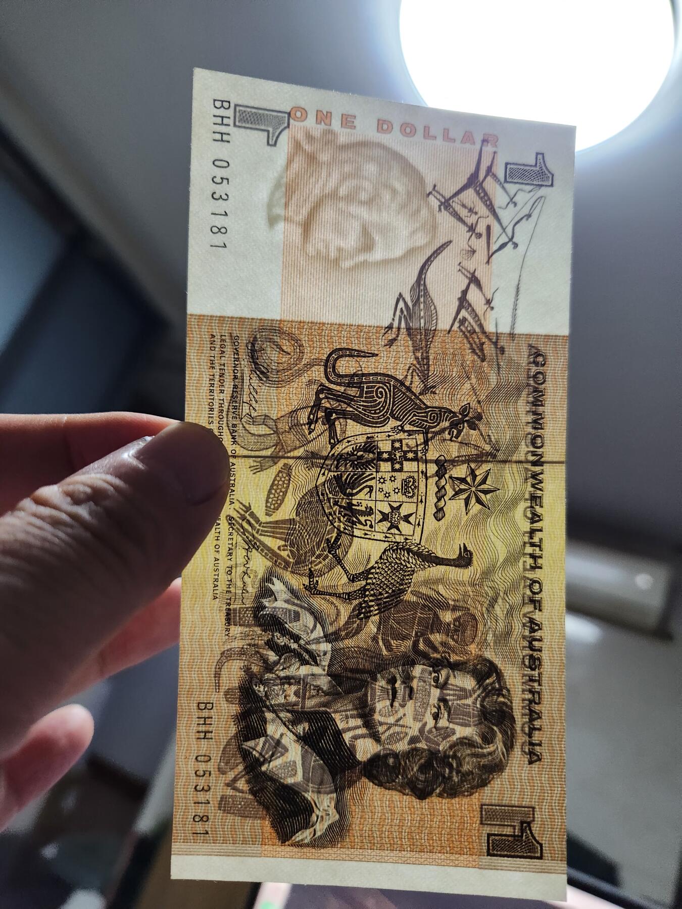 11月9号晚上8点 外国纸币自动截拍第54场 澳大利亚 联邦版  1元 近新 稀少