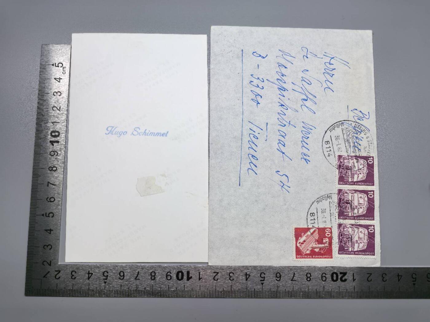 小驴勋章奖章收藏11月8日周六晚6点拍卖（珍爱和平，收藏战争，铭记历史，勿忘国耻，忠党爱国。有偿代拍，送拍规则在简介最后，参拍须阅读规则后再参拍，关系到运费包装发货时效真假辨别等关键信息，拍卖时不再发原图，看大图店主微信码在最后拍品里） 骑士铁十字勋章获得者胡戈·席梅尔战后签名照带原始信封