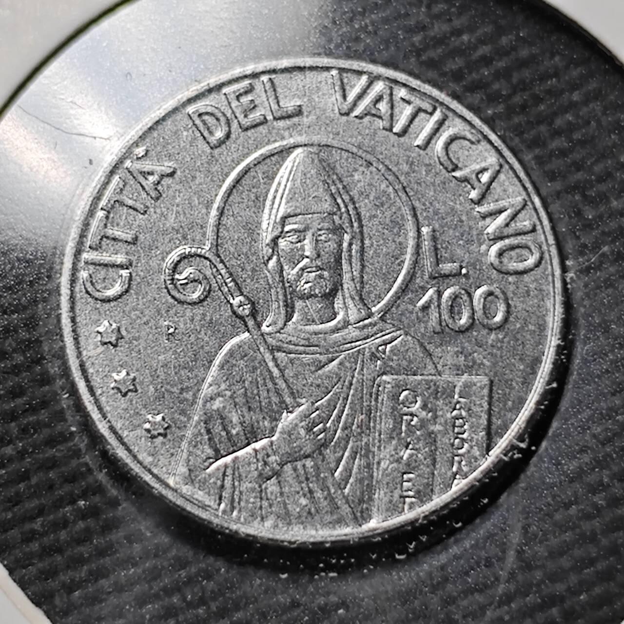 KK钱币收藏小铺  第365场  2月预留时间 周末发货  梵蒂冈100里拉