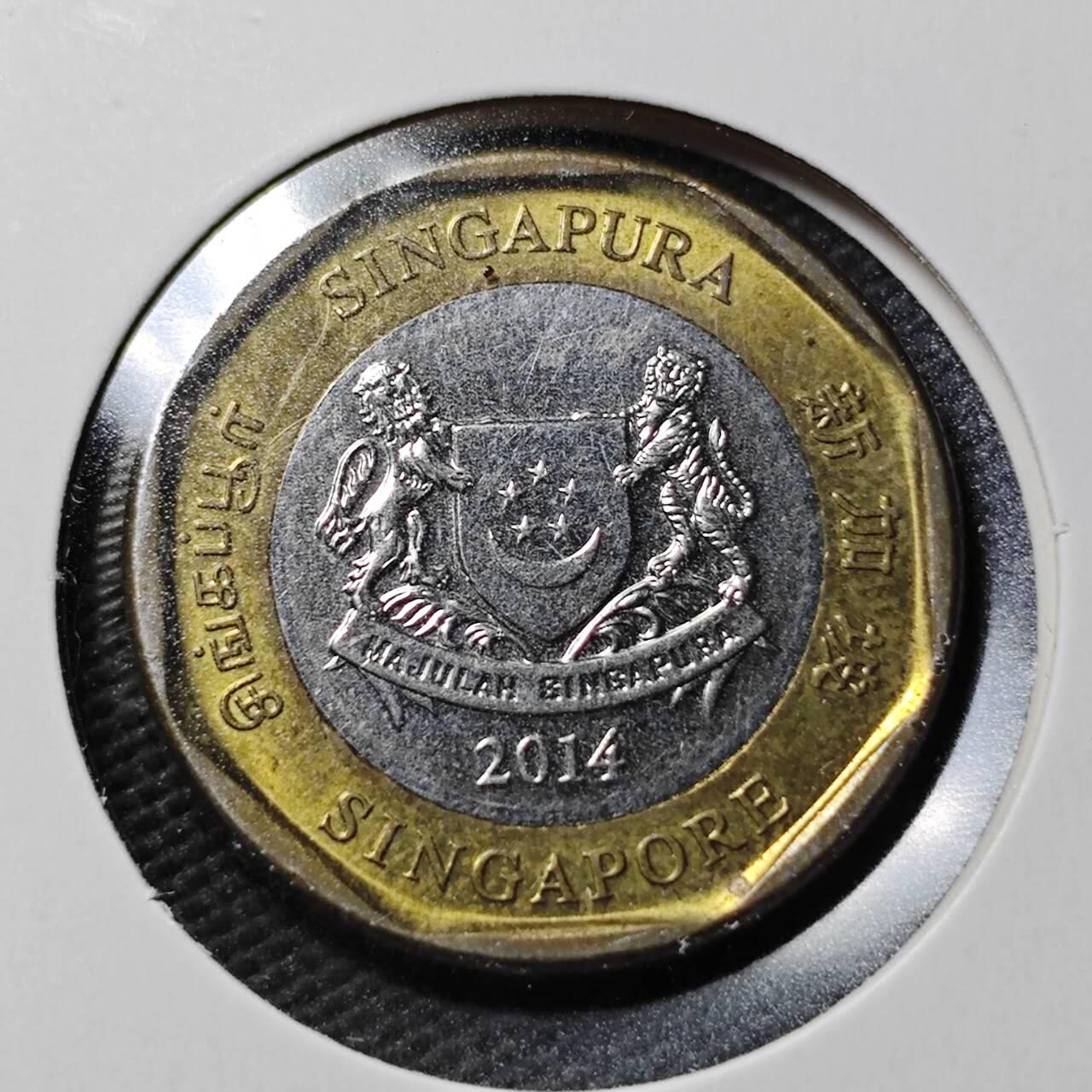 KK钱币收藏小铺  第365场  2月预留时间 周末发货  新加坡1元