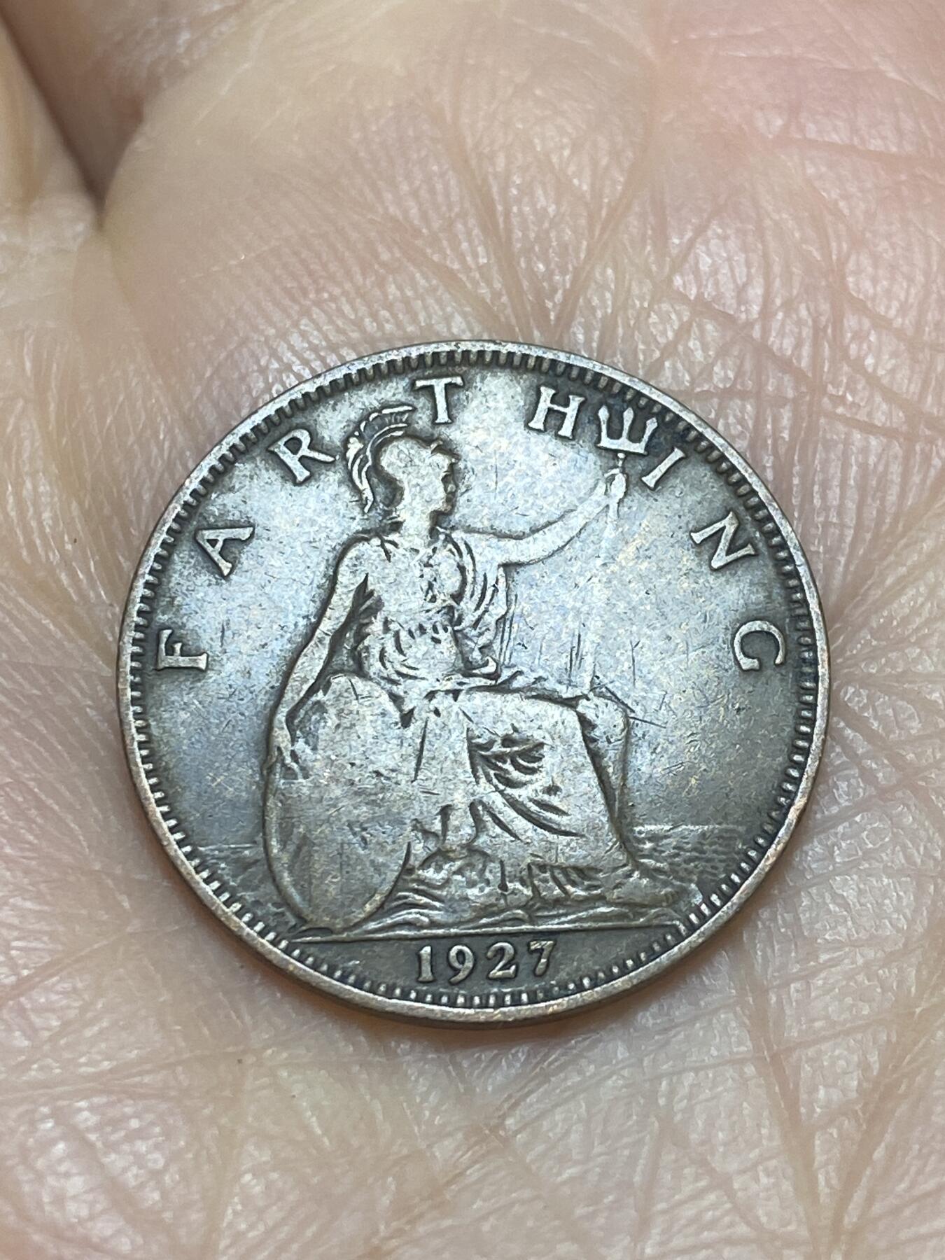 2025年第一百二十四场(总第一百五十场）外国好品散币(免佣金) 英国🇬🇧1927年1法新(乔治五世第三版)