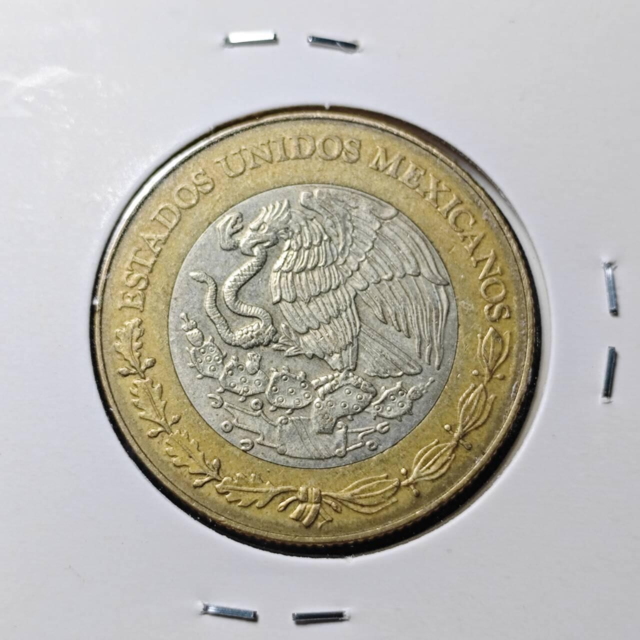 KK钱币收藏小铺  第365场  2月预留时间 周末发货  墨西哥10比索双色币