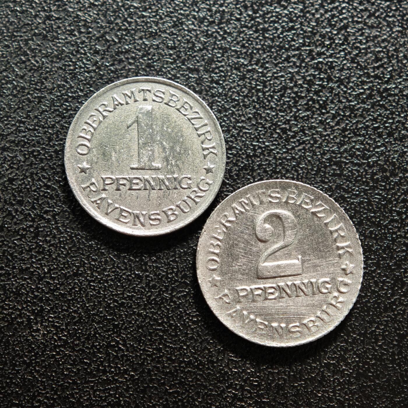 【德藏】世界币章拍卖第152期（拍品征集中~欢迎藏友联系） 2枚一组 德国德紧时期铁币 铁币保存不易