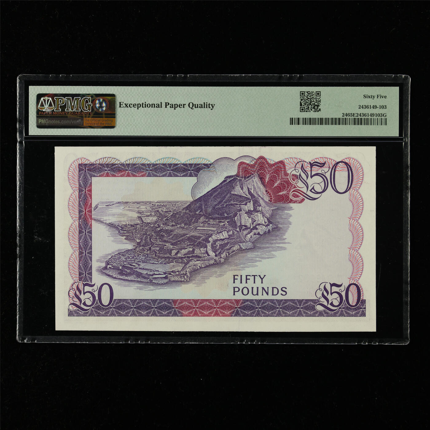 【亘邦集藏】第216期拍卖 1986年 直布罗陀50镑 PMG 65EPQ A079052