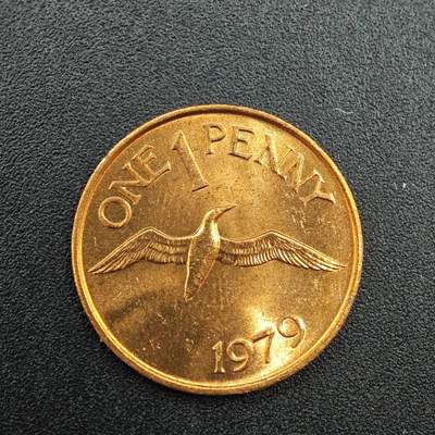 【淘币小摊】实时拍第七百九十拍   散币场   满百包邮可预留二周 每周一统一发货   - 根西岛1979年一便士铜币