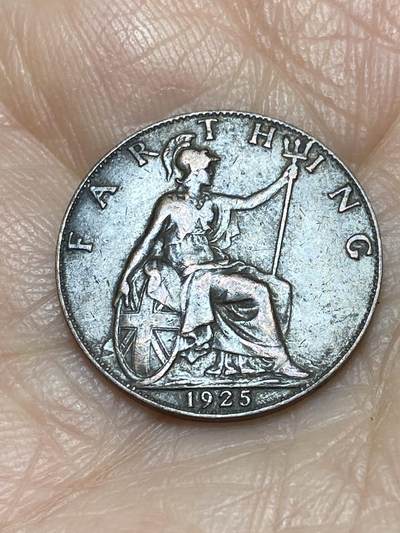 2025年第一百二十四场(总第一百五十场）外国好品散币(免佣金) - 英国🇬🇧1925年1法新(乔治五世第二版，关门年)