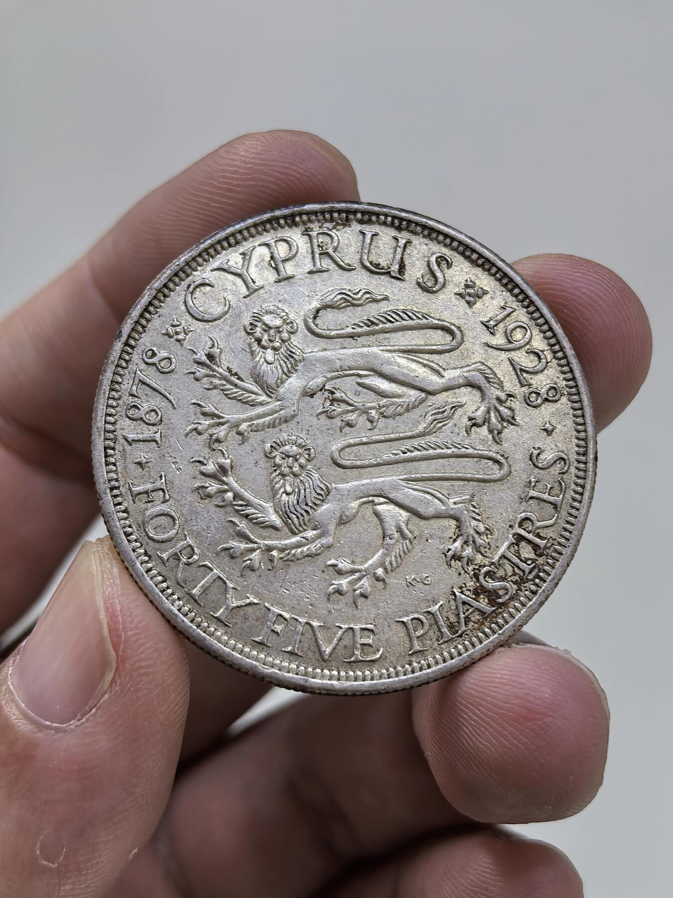 博洋堂“物美丰成”11月精品专场暨第145期（全场包邮） 英属塞浦路斯1928年45皮阿斯特银币