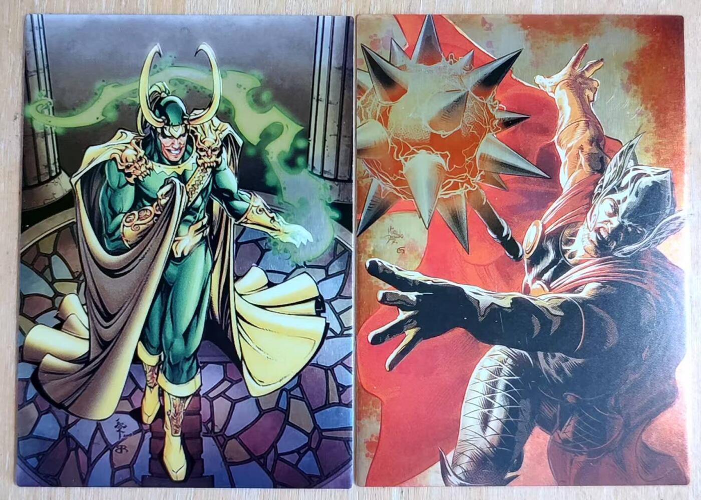 龙虎卡牌第六二场 百里霸场 （无佣金，周六结拍，欢迎送拍） 银闪2张 美漫卡牌 洛基+雷神