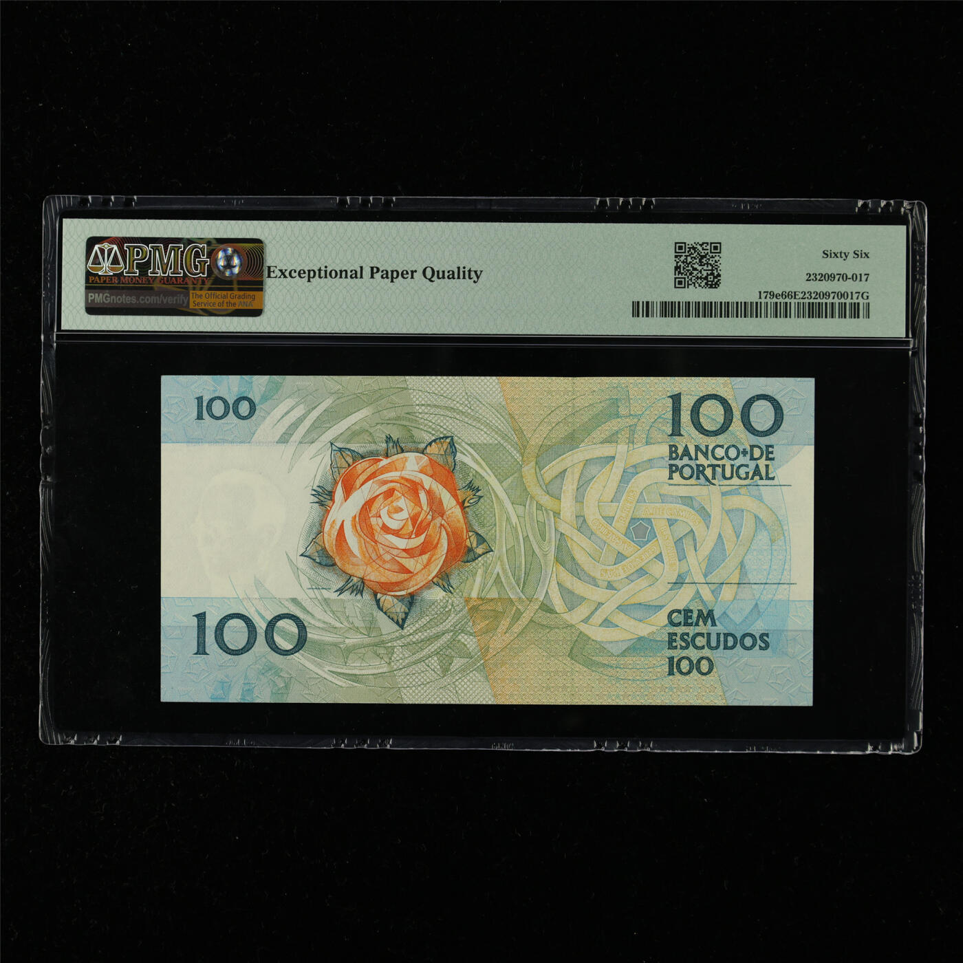 【亘邦集藏】第215期拍卖 1988年 葡萄牙100埃斯库多 PMG 66EPQ CMJ002198