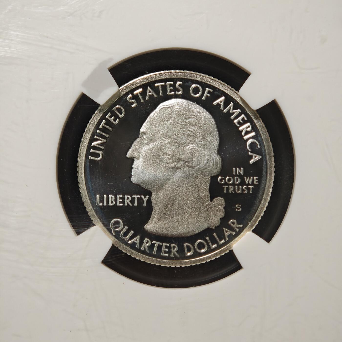 【德藏】世界币章拍卖第152期（拍品征集中~欢迎藏友联系） 满分！2013年 美国大盆地国家公园25分精制纪念银币 镜面与磨砂交替 层次感十足 NGC PF70UC