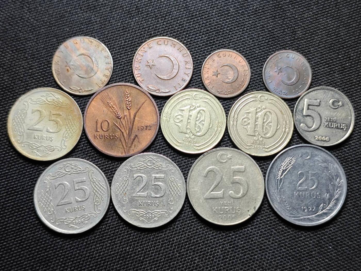 KK钱币收藏小铺  第365场  2月预留时间 周末发货  土耳其一组20枚