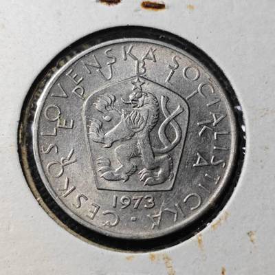 KK钱币收藏小铺  第365场  2月预留时间 周末发货 -  1973捷克斯洛伐克5克朗