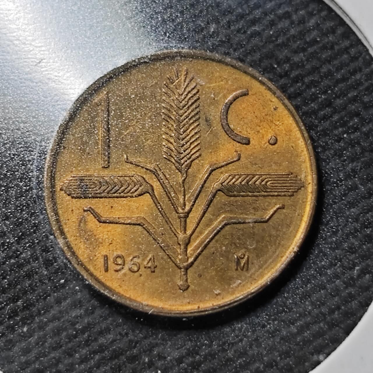 KK钱币收藏小铺  第365场  2月预留时间 周末发货  1964墨西哥1分铜币 好品