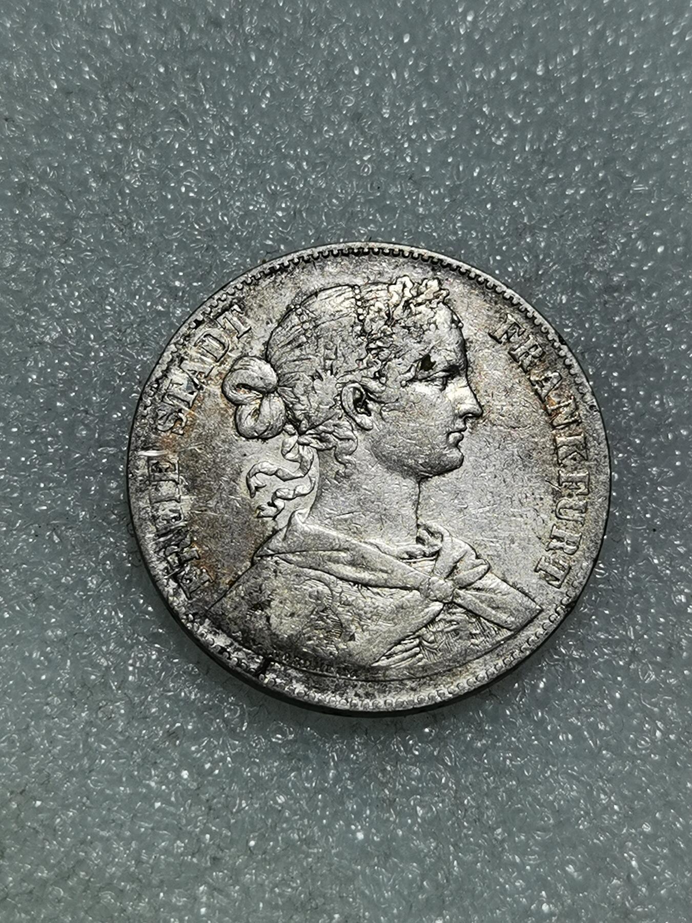 天下钱庄专场欢迎参拍 法兰克福少女1泰勒银币