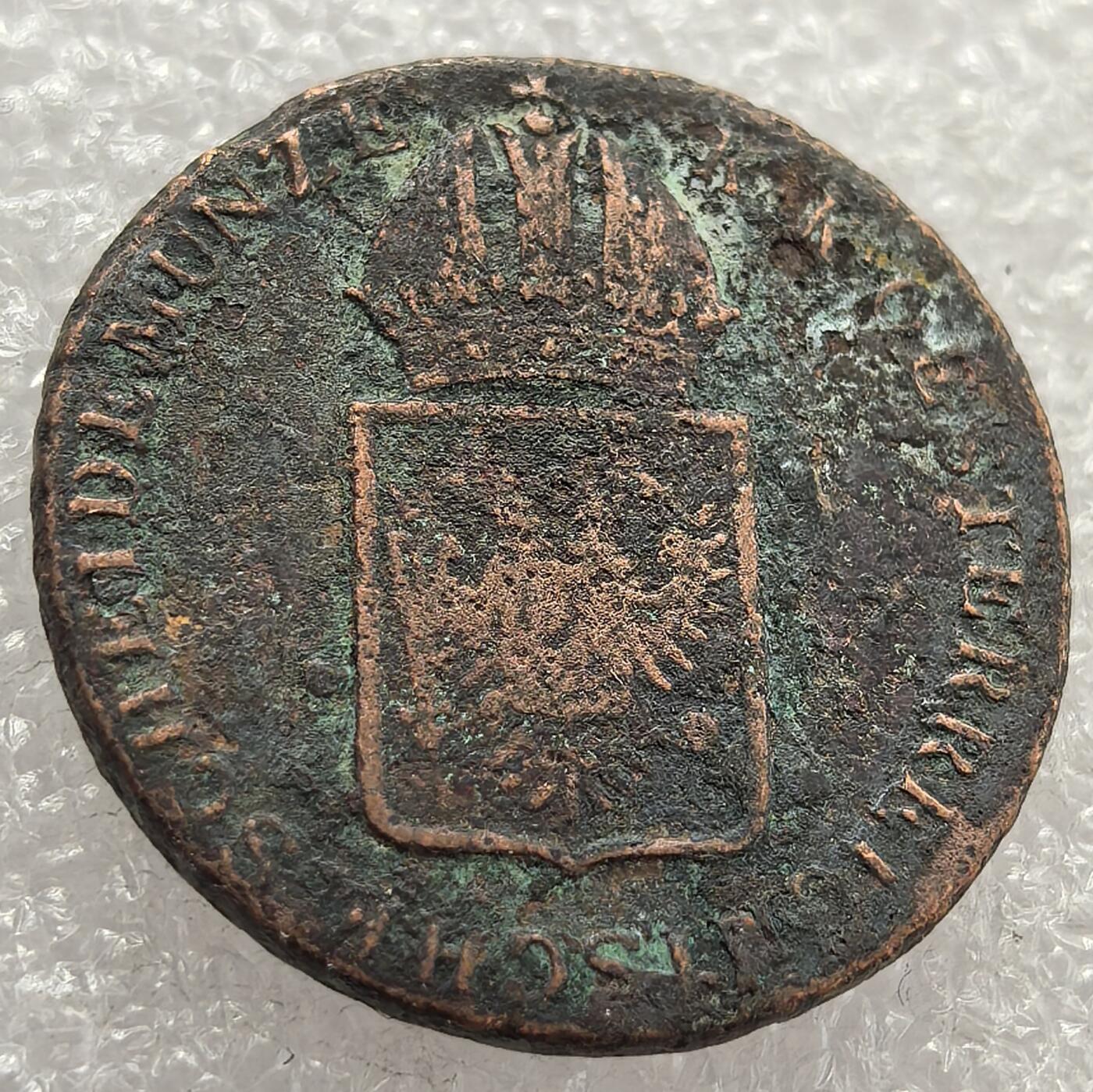  外国优质老铜币银币，周六九点倒数截拍，满百包邮，可寄存半年，喜欢朋友微信扫描二维码可直接参拍 奥地利1816年1克鲁泽大铜币