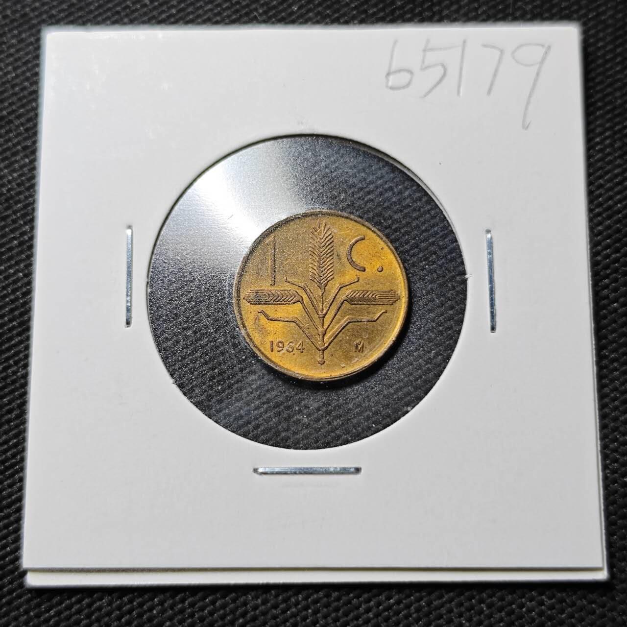 KK钱币收藏小铺  第365场  2月预留时间 周末发货  1964墨西哥1分铜币 好品